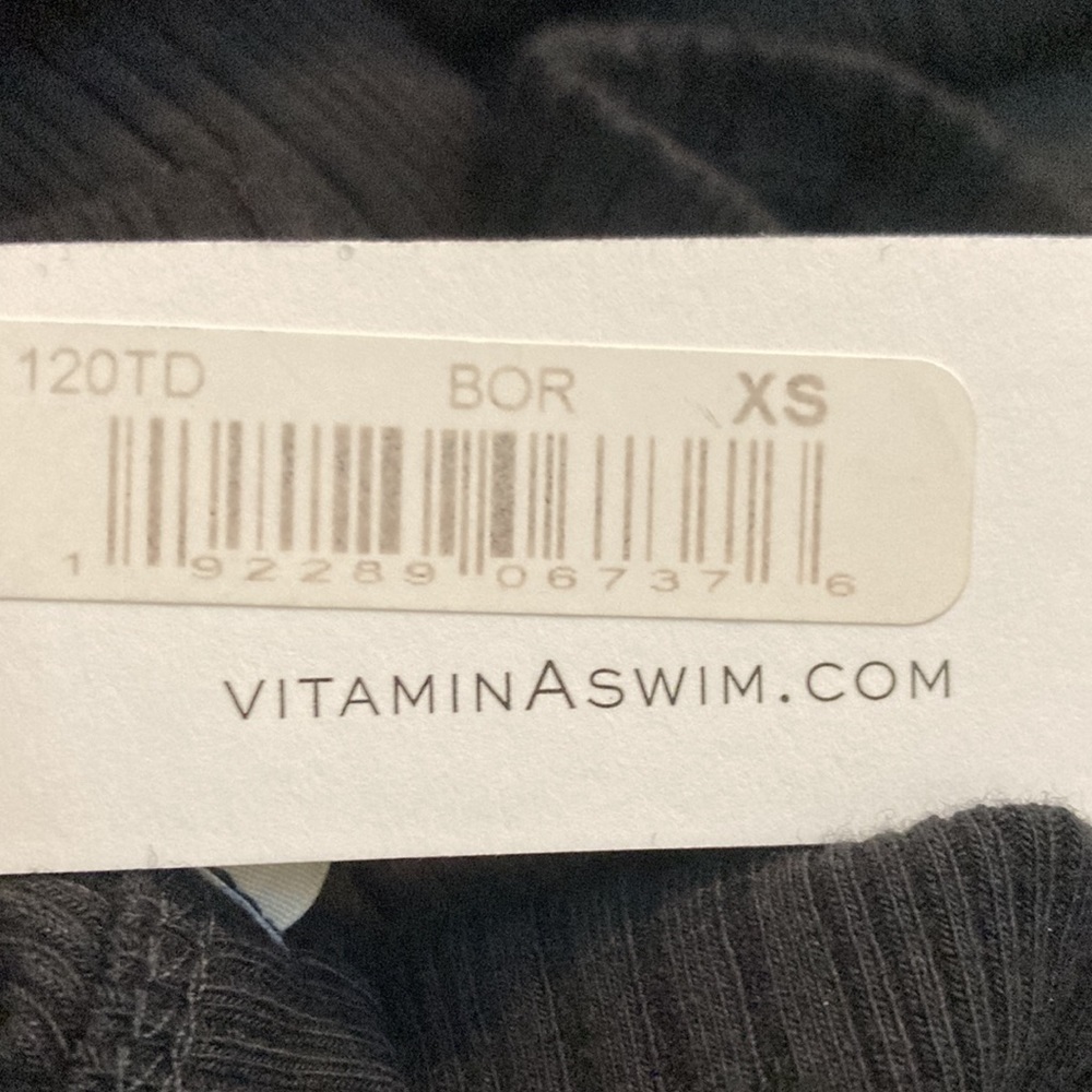 NWT Vitamin A Catalina Black Organic Rib Tee Dress Sz XS - Picture 4 of 6